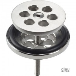 clou Mini Wash Me plug, rvs geborsteld t.b.v. siliconen waterstop-CL/06.51020.41