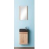 Wastafelmeubel Banio-Janko Wit met spiegel en wasbak - 60x38,8x21,7 cm