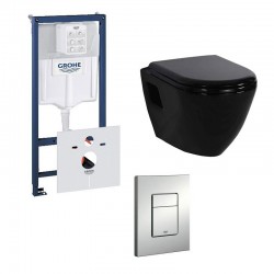 Grohe Pack Rapid SL met Design ophang wc zwart - Banio badkamer