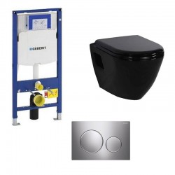 Geberit Pack Duofix Sigma met Design ophang wc zwart - Banio badkamer