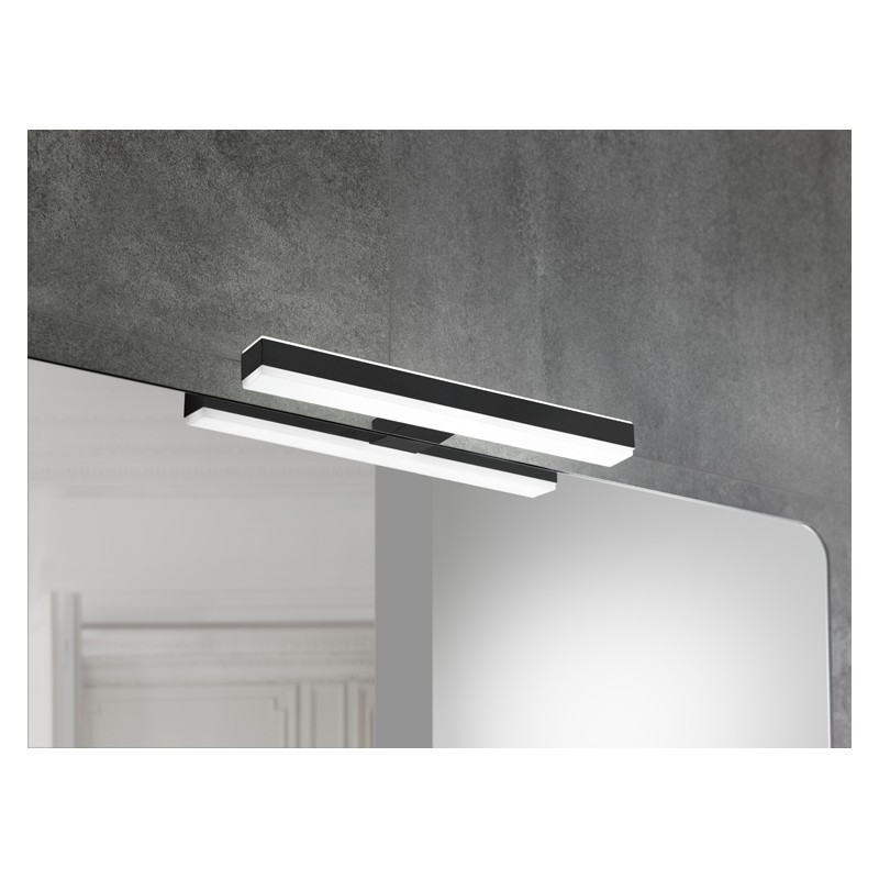 Badkamerverlichting LED Banio-Veronica voor kast/spiegel Zwart - Breedte 28,4 cm, 8W, 550Lm