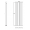 Radiator Banio-Xavi Grijs  Hoogte 180 cm Breedte 58,5 cm