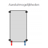 Handdoekradiator Banio-Xerxes Grijs  Hoogte 120 cm Breedte 50 cm