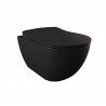Banio Hangtoilet Rimless met rvs sproeier - Mat zwart | Banio badkamer