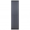 Banio ovaal verticaal designradiator single - 180x47,2cm 790w mat zwart