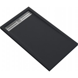 Banio composietsteen douchebak - 90x180cm mat zwart