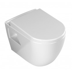 Geberit Duofix vrijstaande hangtoilet pack Banio design met sproeier soft-close zitting en witte bedieningspaneel