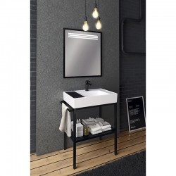 Banio badkamer meubel met spiegel - zwart