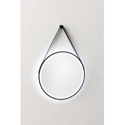 Banio spiegel met LED-verlichting Emily - Ø60cm zwart