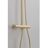 Banio Brass opbouw regendouche geborsteld messing / mat goud 30cm hoofddouche staaf handdouche