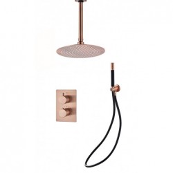 Banio Copper Pro inbouw regendouche met plafondarm en 30cm hoofddouche