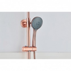 Banio Copper opbouw regendouche 30cm met thermostaatkraan en 3 standen handdouche koperkleurig