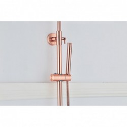 Banio Copper complete opbouw 20cm regendouche met thermostaatkraan geborsteld koper