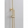 Banio Brass opbouw regendouche geborsteld messing / mat goud 20cm hoofddouche staaf handdouche