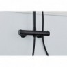Banio Nero mat zwart opbouw regendouche 20cm met thermostaatkraan en 3 standen handdouche
