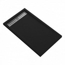 Banio composietsteen douchebak - 90x140cm mat zwart