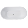 Banio Vrijstaand bad 160x80 cm afvoer in het midden - Wit | Banio badkamer