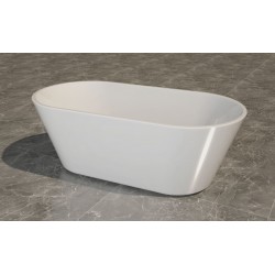 Banio Vrijstaand bad 160x80 cm afvoer in het midden - Wit | Banio badkamer